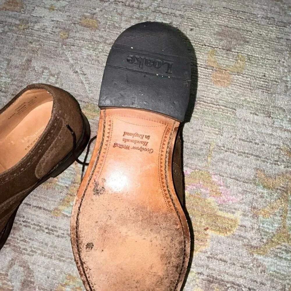 Loake suede brown Oxford dress shoes sz 7